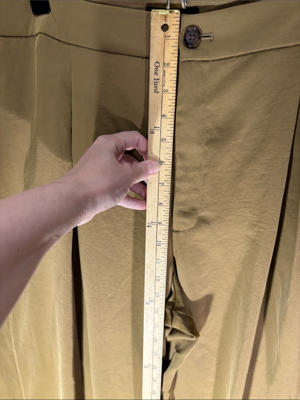 NWT Banana Republic Pleated Wide Leg Trousers Camel Tan 18 Petite Classic Career - Picture 6 of 9